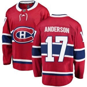 Josh Anderson Men's Fanatics Branded Montreal Canadiens Breakaway Red Home Jersey