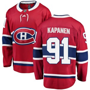 Oliver Kapanen Men's Fanatics Branded Montreal Canadiens Breakaway Red Home Jersey