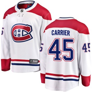 Alexandre Carrier Youth Fanatics Branded Montreal Canadiens Breakaway White Away Jersey