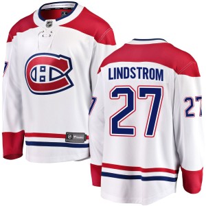 Gustav Lindstrom Youth Fanatics Branded Montreal Canadiens Breakaway White Away Jersey