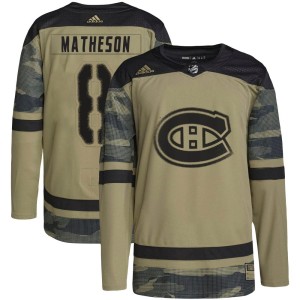 Mike Matheson Youth Adidas Montreal Canadiens Authentic Camo Military Appreciation Practice Jersey