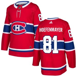 Noel Hoefenmayer Men's Adidas Montreal Canadiens Authentic Red Home Jersey