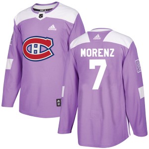 Howie Morenz Men's Adidas Montreal Canadiens Authentic Purple Fights Cancer Practice Jersey