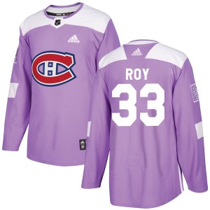 Patrick Roy Men's Adidas Montreal Canadiens Authentic Purple Fights Cancer Practice Jersey