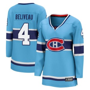 Jean Beliveau Women's Fanatics Branded Montreal Canadiens Breakaway Light Blue Special Edition 2.0 Jersey
