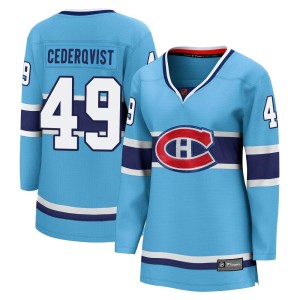 Filip Cederqvist Women's Fanatics Branded Montreal Canadiens Breakaway Light Blue Special Edition 2.0 Jersey
