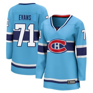 Jake Evans Women's Fanatics Branded Montreal Canadiens Breakaway Light Blue Special Edition 2.0 Jersey