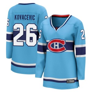 Johnathan Kovacevic Women's Fanatics Branded Montreal Canadiens Breakaway Light Blue Special Edition 2.0 Jersey