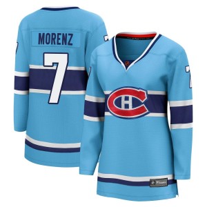 Howie Morenz Women's Fanatics Branded Montreal Canadiens Breakaway Light Blue Special Edition 2.0 Jersey