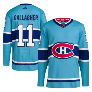 Brendan Gallagher Men's Adidas Montreal Canadiens Authentic Light Blue Reverse Retro 2.0 Jersey