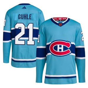 Kaiden Guhle Men's Adidas Montreal Canadiens Authentic Light Blue Reverse Retro 2.0 Jersey