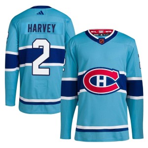Doug Harvey Men's Adidas Montreal Canadiens Authentic Light Blue Reverse Retro 2.0 Jersey