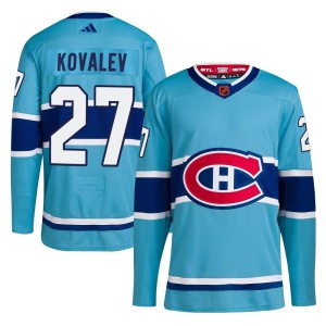Alexei Kovalev Men's Adidas Montreal Canadiens Authentic Light Blue Reverse Retro 2.0 Jersey