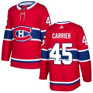 Alexandre Carrier Youth Adidas Montreal Canadiens Authentic Red Home Jersey