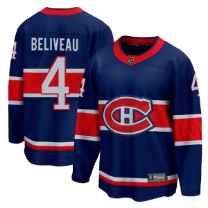 Jean Beliveau Youth Fanatics Branded Montreal Canadiens Breakaway Blue 2020/21 Special Edition Jersey