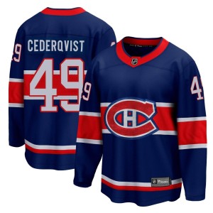Filip Cederqvist Youth Fanatics Branded Montreal Canadiens Breakaway Blue 2020/21 Special Edition Jersey
