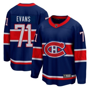 Jake Evans Youth Fanatics Branded Montreal Canadiens Breakaway Blue 2020/21 Special Edition Jersey