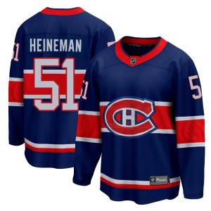 Emil Heineman Youth Fanatics Branded Montreal Canadiens Breakaway Blue 2020/21 Special Edition Jersey