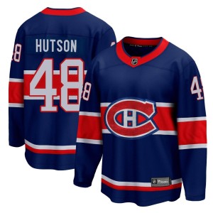 Lane Hutson Youth Fanatics Branded Montreal Canadiens Breakaway Blue 2020/21 Special Edition Jersey