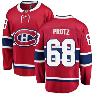 Owen Protz Youth Fanatics Branded Montreal Canadiens Breakaway Red Home Jersey