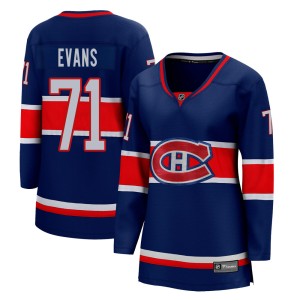 Jake Evans Women's Fanatics Branded Montreal Canadiens Breakaway Blue 2020/21 Special Edition Jersey