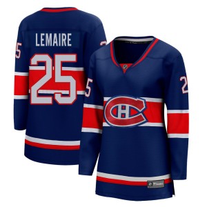 Jacques Lemaire Women's Fanatics Branded Montreal Canadiens Breakaway Blue 2020/21 Special Edition Jersey