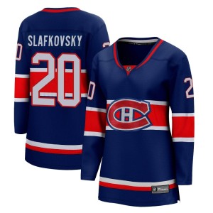 Juraj Slafkovsky Women's Fanatics Branded Montreal Canadiens Breakaway Blue 2020/21 Special Edition Jersey