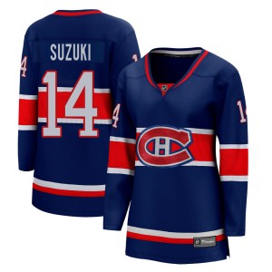 Nick Suzuki Women's Fanatics Branded Montreal Canadiens Breakaway Blue 2020/21 Special Edition Jersey