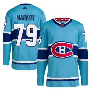 Andrei Markov Youth Adidas Montreal Canadiens Authentic Light Blue Reverse Retro 2.0 Jersey