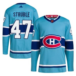 Jayden Struble Youth Adidas Montreal Canadiens Authentic Light Blue Reverse Retro 2.0 Jersey