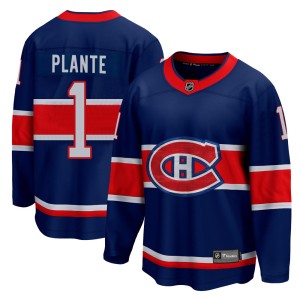 Jacques Plante Men's Fanatics Branded Montreal Canadiens Breakaway Blue 2020/21 Special Edition Jersey