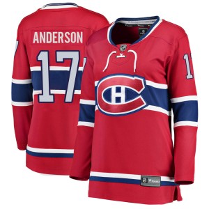 Josh Anderson Women's Fanatics Branded Montreal Canadiens Breakaway Red Home Jersey