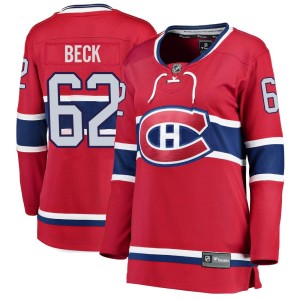 Owen Beck Women's Fanatics Branded Montreal Canadiens Breakaway Red Home Jersey