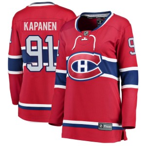 Oliver Kapanen Women's Fanatics Branded Montreal Canadiens Breakaway Red Home Jersey